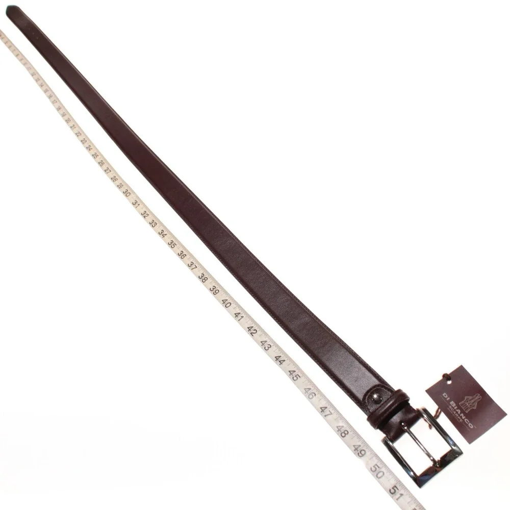 Di Bianco NWT Cut to Size Dress Belt In Solid Brown Leather One Size